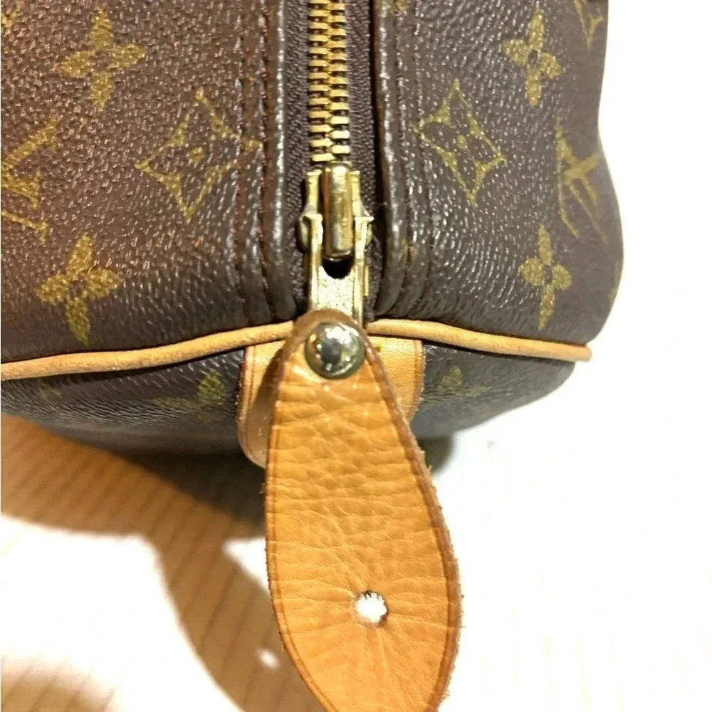Louis Vuitton monogram speedy 45 vintage brown coated canvas LV top handle bag - Picture 12 of 13